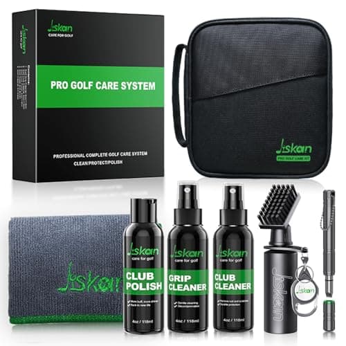 Jiskan Jiskan Pro Golf Cleaning Kit (brush, grip cleaner, polish, towel, sharpener, case)